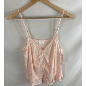 4/$25 NWT Abound animal print ruffle cami